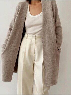 Jenni Kayne Open-Front Pocketed Cardigan in Brown